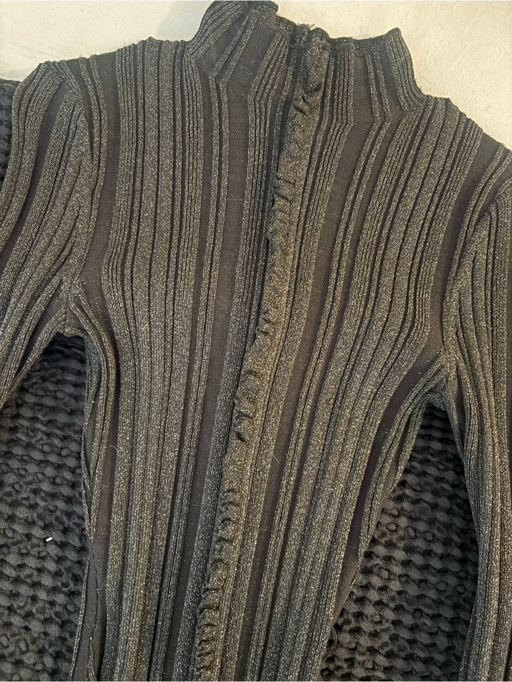 L'Academie Jura Mini Knit Dress in Gunmetal - Picture 4 of 8